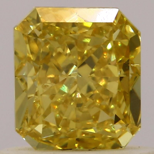0.61 carat Fancy Vivid Yellow-SI1 Natūralus Radiant Deimantas (1)