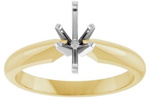 Sužadėtuvių Žiedas „Solitaire“ 14k yellow/white gold Marquise 8mm x 4mm (3)