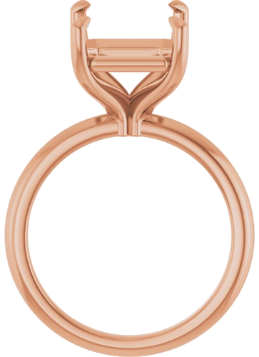 Sužadėtuvių Žiedas „Claw-Prong“ 14k rose gold Emerald 12mm x 10mm (2)
