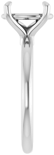 Sužadėtuvių Žiedas 585 Baltojo Aukso Oval 10mm x 8mm (4)