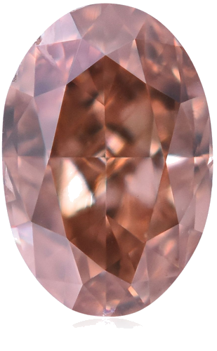 0.19 carat Fancy Deep Orangey Pink-SI1 Natūralus Oval Deimantas (1)