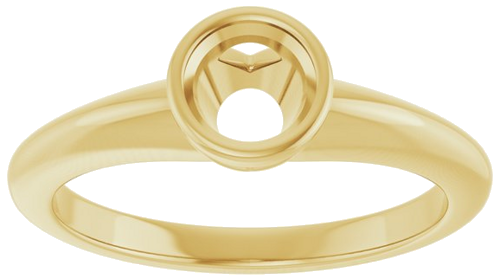 Sužadėtuvių Žiedas „Bezel-Set Solitaire“ 14k yellow gold Round 5.2mm (3)