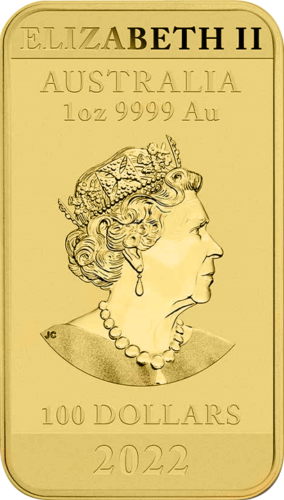 1 oz Pūķis 2021 Austrālija Zelta monēta (taisnstūra monēta) (2)