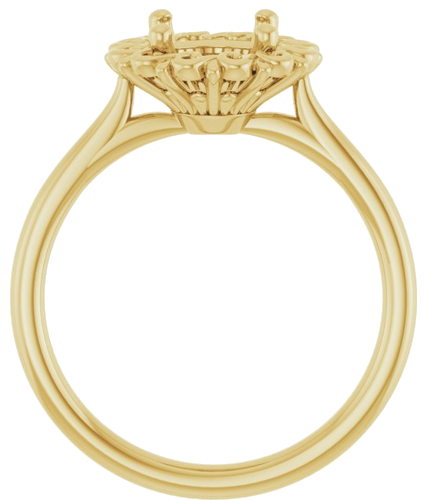 Sužadėtuvių Žiedas „Solitaire“ 10k yellow gold Round 7mm (2)