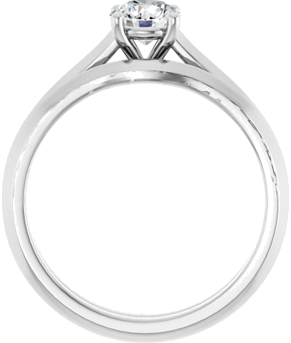 Sužadėtuvių Žiedas „Claw-Prong“ 14k white gold Round 5.2mm (7)