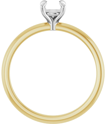 Sužadėtuvių Žiedas „Solitaire“ 14k yellow/white gold Round 5.2mm (2)