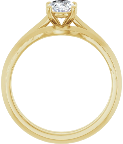 14K Yellow 7x5 mm Oval Solitaire Engagement Ring Mounting (7)