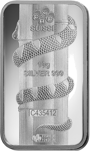 10 g Год Змеи 2013 Lunar PAMP серебряный слиток (4)