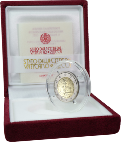 2021 Vatikanas Dante Alighieri 2 eiro Proof monēta (1)