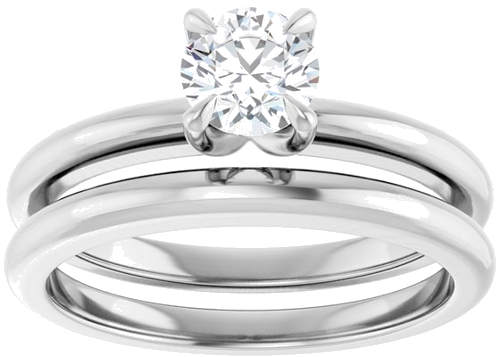 Sužadėtuvių Žiedas „Claw-Prong Solitaire“ 14k white gold Round 5.2mm (8)
