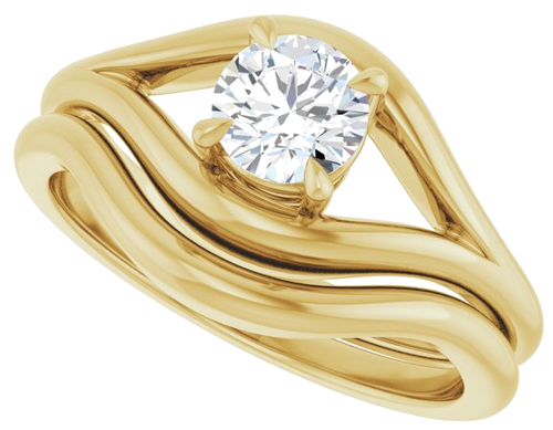 Sužadėtuvių Žiedas „Claw-Prong Solitaire“ 14k yellow gold Round 5.2mm (10)