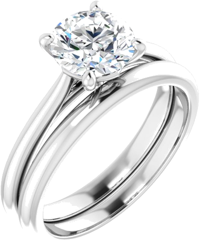 Sužadėtuvių Žiedas „Solitaire“ 950 Platinos Round 7mm (6)