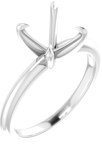 Sužadėtuvių Žiedas „Solitaire“ 585 Baltojo Aukso Square 6mm (1)