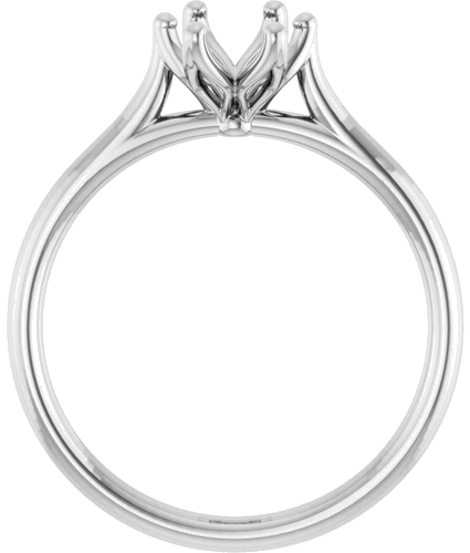 Sužadėtuvių Žiedas „Cathedral-Style Solitaire“ 10k white gold Oval 8mm x 6mm (2)