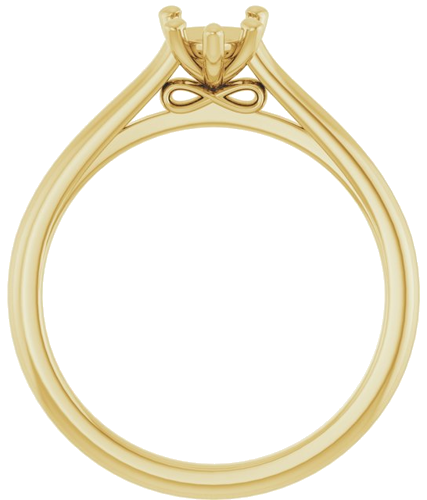 Sužadėtuvių Žiedas „Accented Infinity-Inspired“ 10k yellow gold Pear 7mm x 5mm (2)
