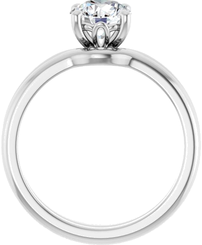 14K White 6.5 mm Round Solitaire Engagement Ring Mounting (7)