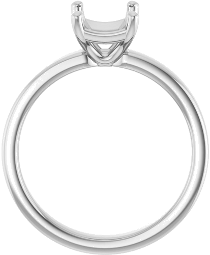 Sužadėtuvių Žiedas „Solitaire“ 14k white gold Emerald 8mm x 6mm (2)