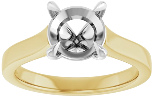 Sužadėtuvių Žiedas „Claw-Prong“ 14k yellow/white gold Round 8mm (3)