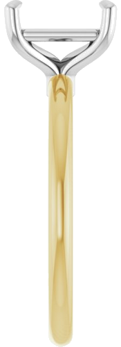 Sužadėtuvių Žiedas 585 Baltojo Ir Geltonojo Aukso Emerald 8mm x 6mm (4)