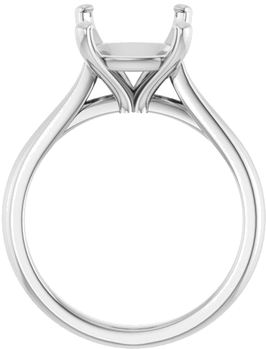Sužadėtuvių Žiedas 950 Platinos Elongated Cushion 12mm x 10mm (2)