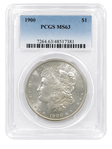 1 долар Морган 1885 Сребърна монета на САЩ PCGS MS63 (1)