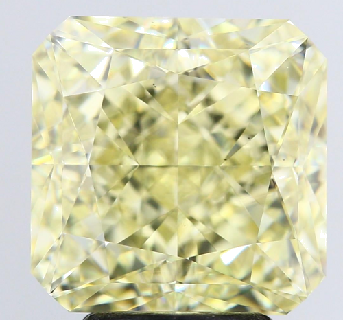 5.16 carat Fancy Light Yellow-VS2 Natūralus Radiant Deimantas (1)