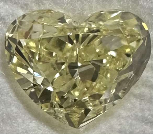 1.0 carat Fancy Yellow-SI1 Natūralus Heart Deimantas (1)