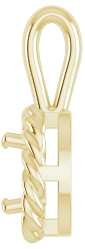 14K Yellow  5.2 mm Round Pendant Mounting (3)