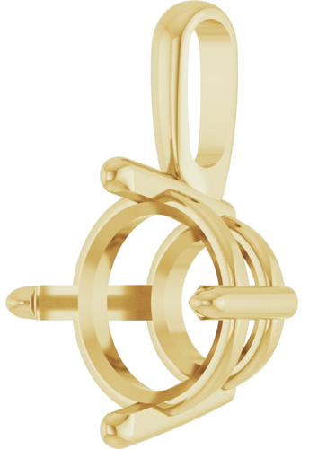 Pakabukas „Solitaire“ 14k yellow gold Round 9.5mm (2)