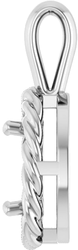 Pakabukas „Rope“ 925 Sidabro Oval 8mm x 6mm (3)