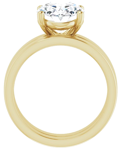 Sužadėtuvių Žiedas „Solitaire“ 14k yellow gold Oval 11mm x 9mm (7)