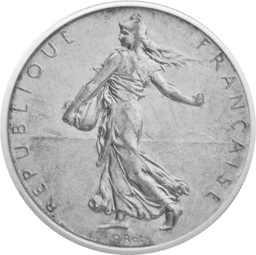 5 Francs The Sower 1959-1969 France Silver Coin (2)