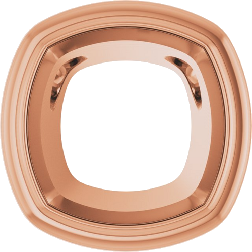 Pakabukas „Bezel-Set Solitaire“ 14k rose gold Cushion 7mm (1)
