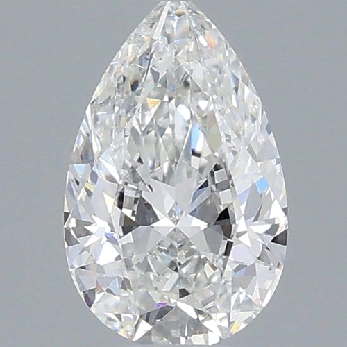 0.5 carat F-SI2 Natūralus Pear Deimantas (1)