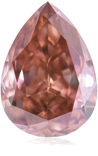 0.64 carat Fancy Deep Brownish Orangey Pink-VS2 Natūralus Pear Deimantas (1)