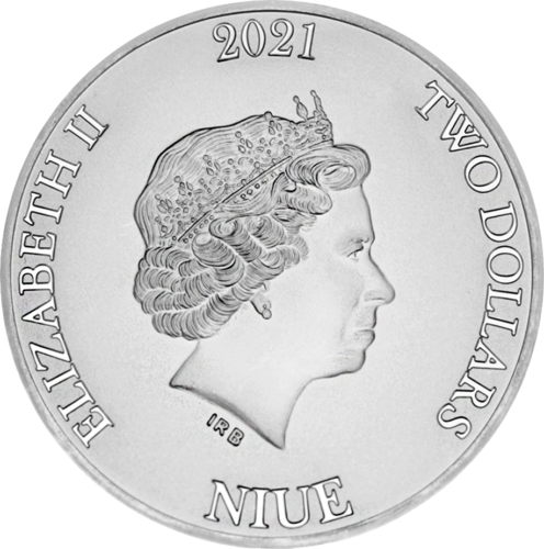 1 oz Bitcoin 2021 Niujė sidabrinė moneta (2)