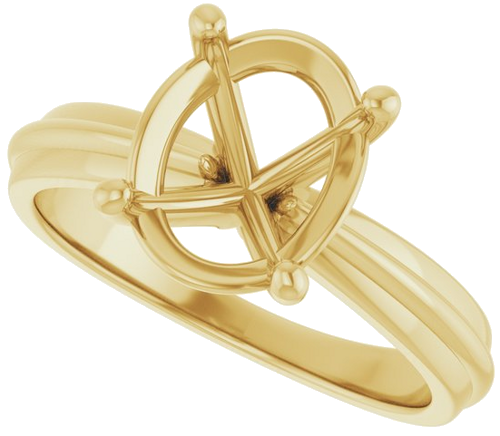 Sužadėtuvių Žiedas „Solitaire“ 14k yellow gold Oval 10mm x 8mm (5)