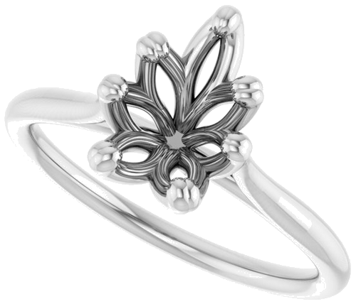 Sužadėtuvių Žiedas „Cathedral-Style Solitaire“ 14k white gold Pear 9mm x 6mm (5)
