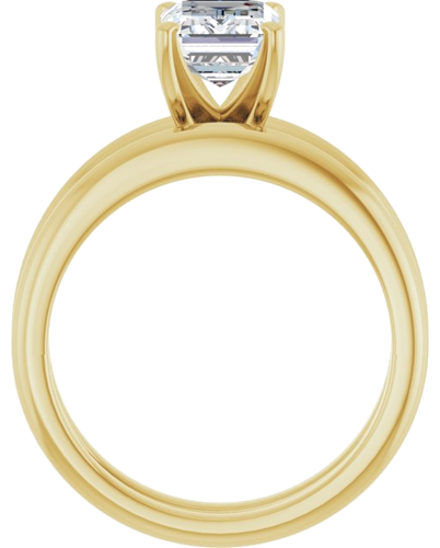 Sužadėtuvių Žiedas „Solitaire“ 585 Geltonojo Aukso Emerald 8mm x 6mm (7)