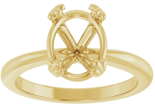 Sužadėtuvių Žiedas „Solitaire“ 14k yellow gold Oval 10mm x 8mm (3)