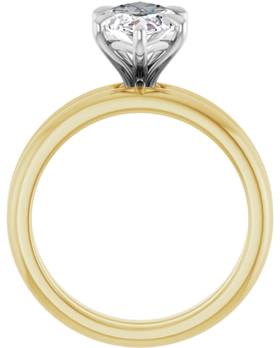 Sužadėtuvių Žiedas „Solitaire“ 14k yellow/white gold Marquise 13mm x 6.5mm (7)