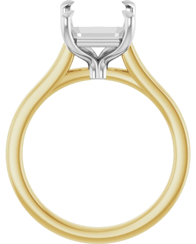 Sužadėtuvių Žiedas „Claw-Prong“ 14k yellow/white gold Emerald 10mm x 8mm (2)