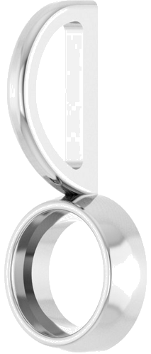 Sterling Silver 5 mm Round Solitaire Charm Pendant Mounting (2)