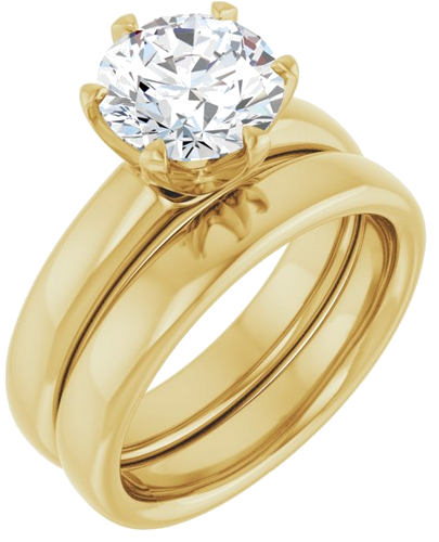 Sužadėtuvių Žiedas „Solstice Solitaire®“ 14k yellow gold Round 8.2mm (6)