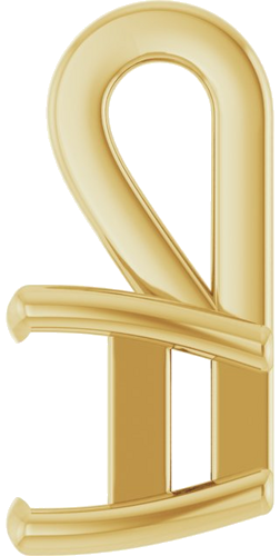Pakabukas „Solitaire“ 14k yellow gold Square 3.25mm (3)