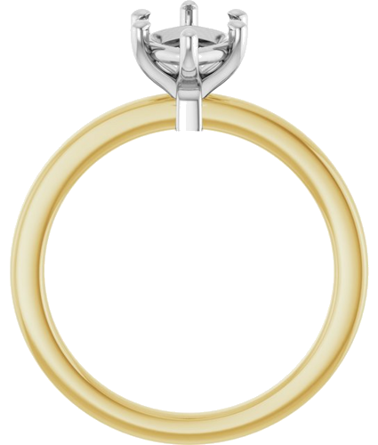 Sužadėtuvių Žiedas „Solitaire“ 14k yellow/white gold Marquise 12mm x 6mm (2)