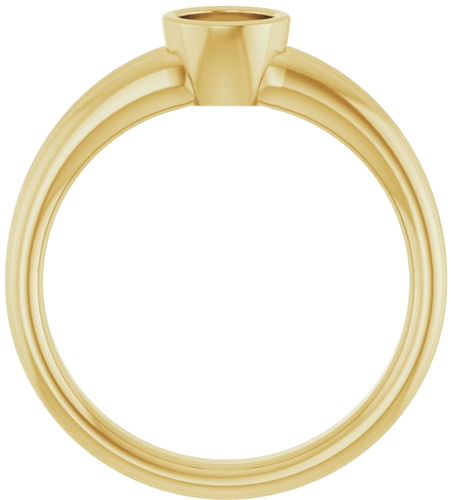 Sužadėtuvių Žiedas „Bezel-Set Solitaire“ 14k yellow gold Round 4.8mm (2)