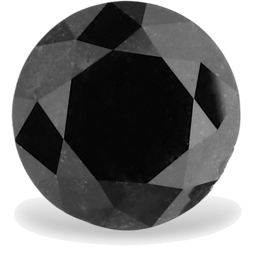 0.64 carat Fancy Black-VVS2 Excellent cut Natūralus Round Deimantas (1)