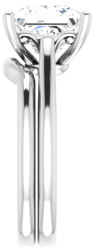 Sužadėtuvių Žiedas „Solitaire“ 585 Baltojo Aukso Square 8mm (9)