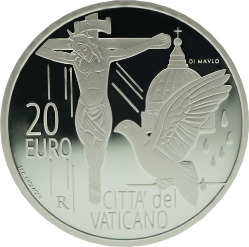 2021 Vatican coat of arms Francis Proof coin set with 20 euro silver coin (3)